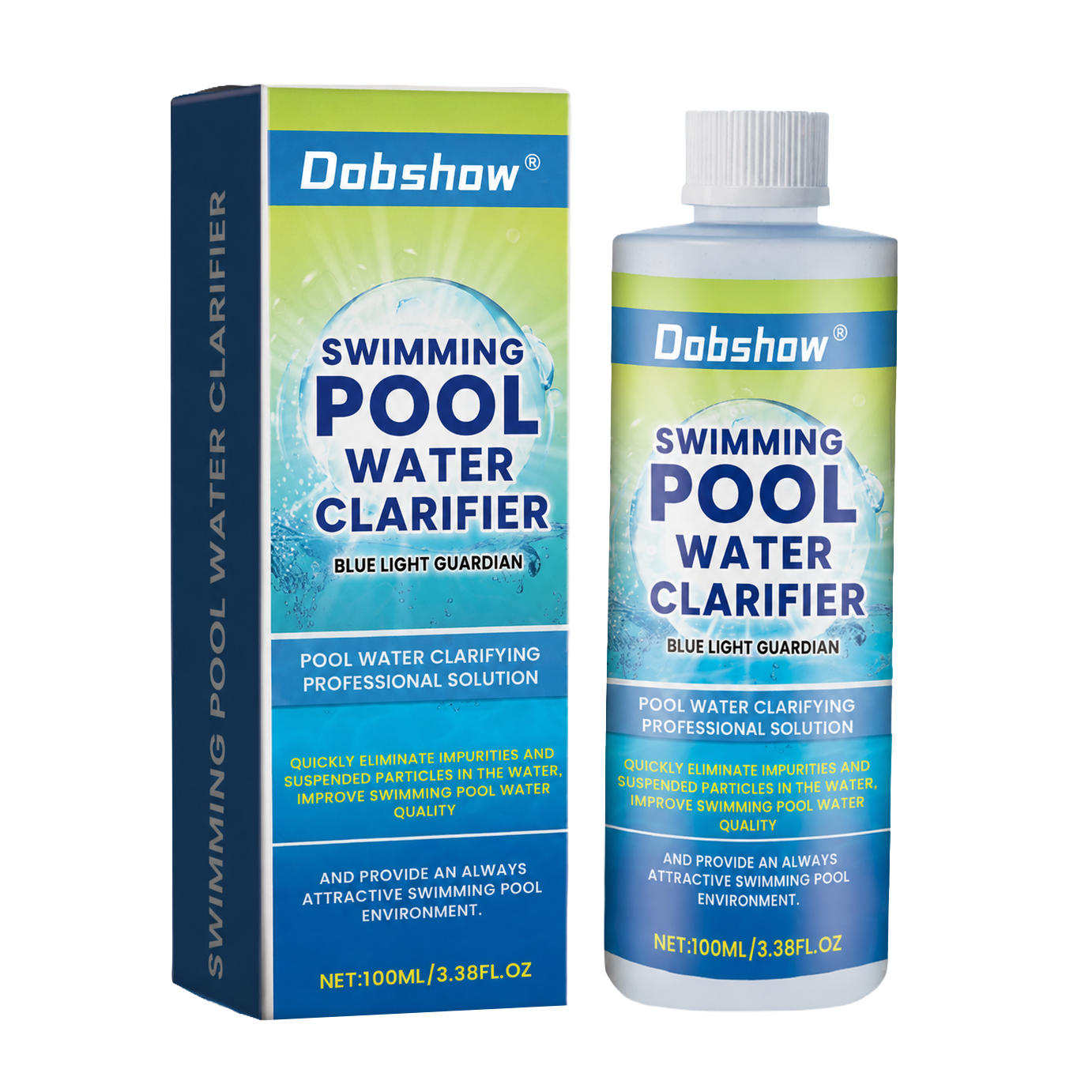 🎉Special limited-time discount🎉Dobshow® Swimming Pool Water Clarifier-Ultra-concentrated and odor-free: 24-hour rapid algae rescue for long-lasting clarity and crystal-clear water