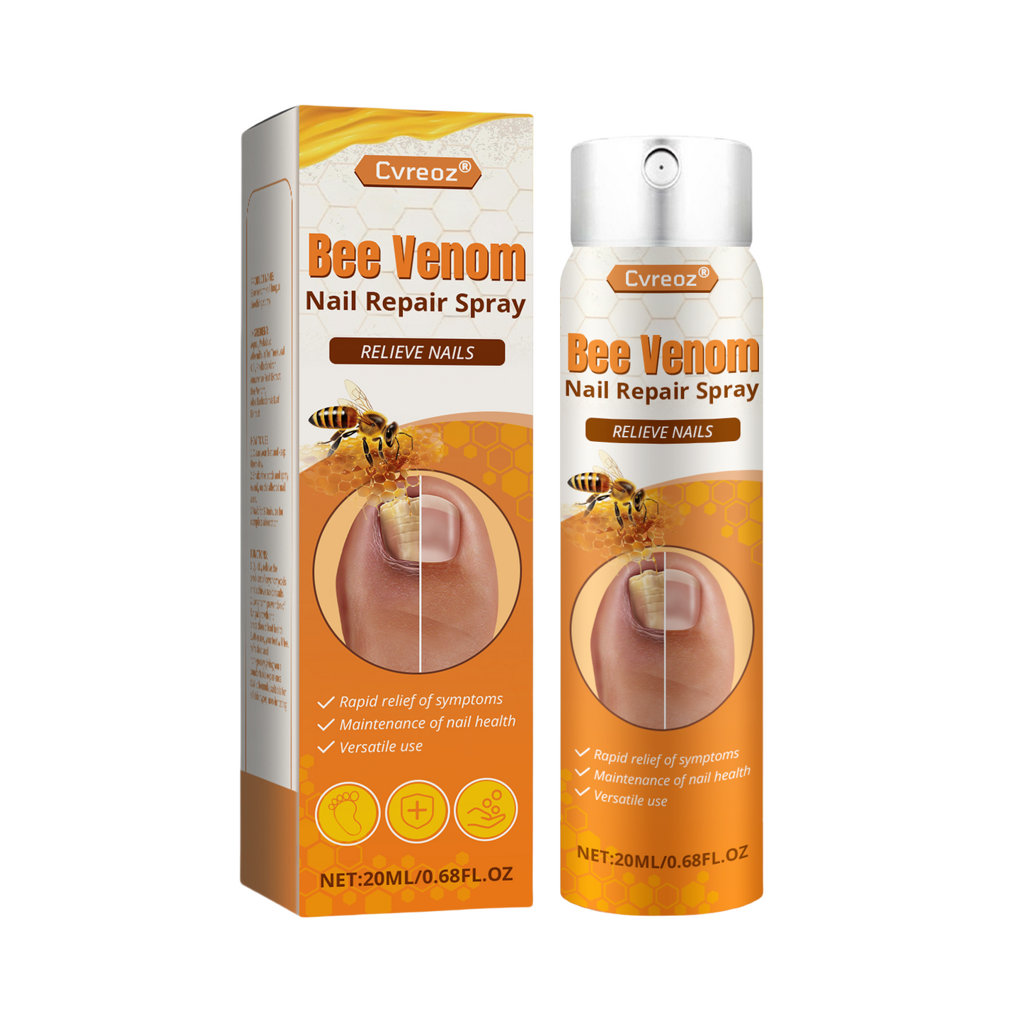 Cvreoz® Bee Venom Nail Repair Spray – Clinically Inspired Relief for Fungal & Damaged Nails👨⚕️