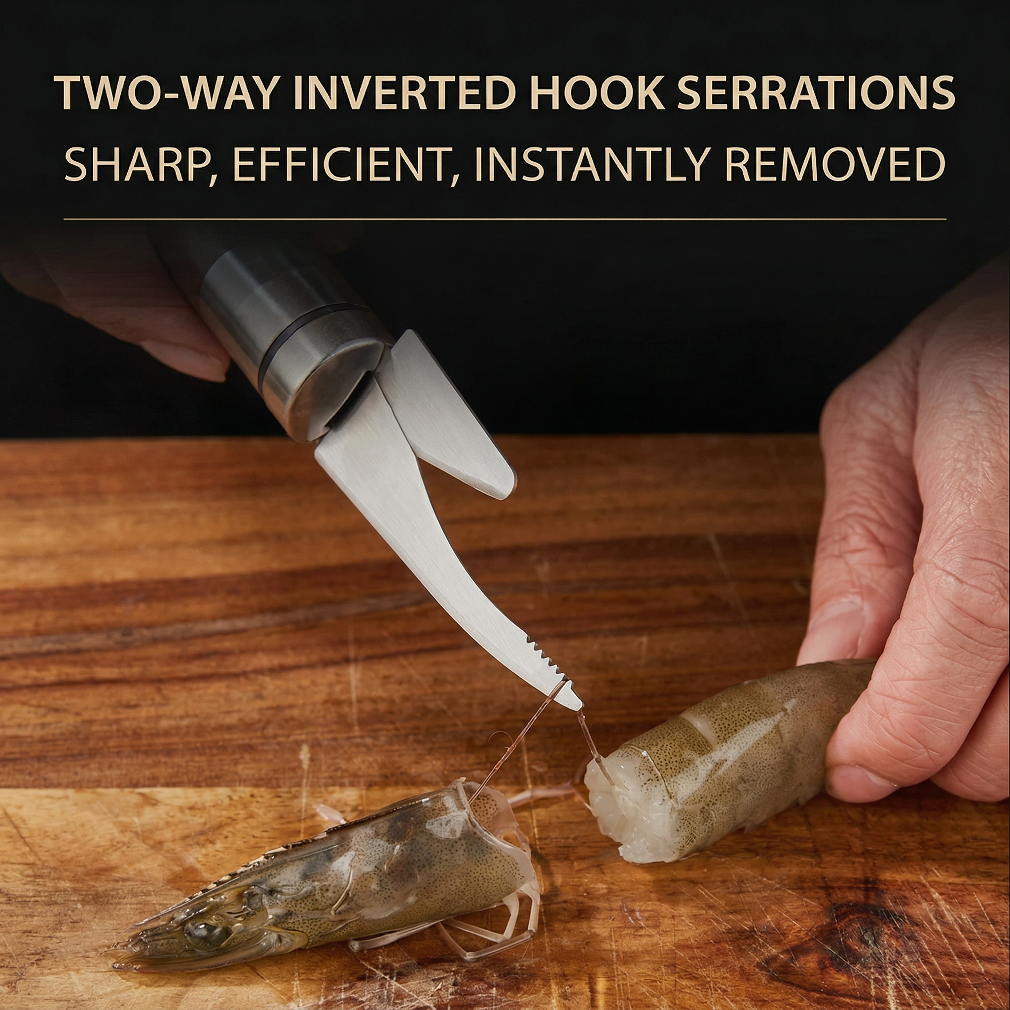 MCOIKY® 2PCS - 5 In 1 Multifunctional Shrimp Line Fish Maw Knife Stainless Steel Shrimp Deveiner Tool Multifunctional Fast Shrimp Peeler Fish Scale Remover Kitchen Fish and Shrimp Duck Intestine Cleaner