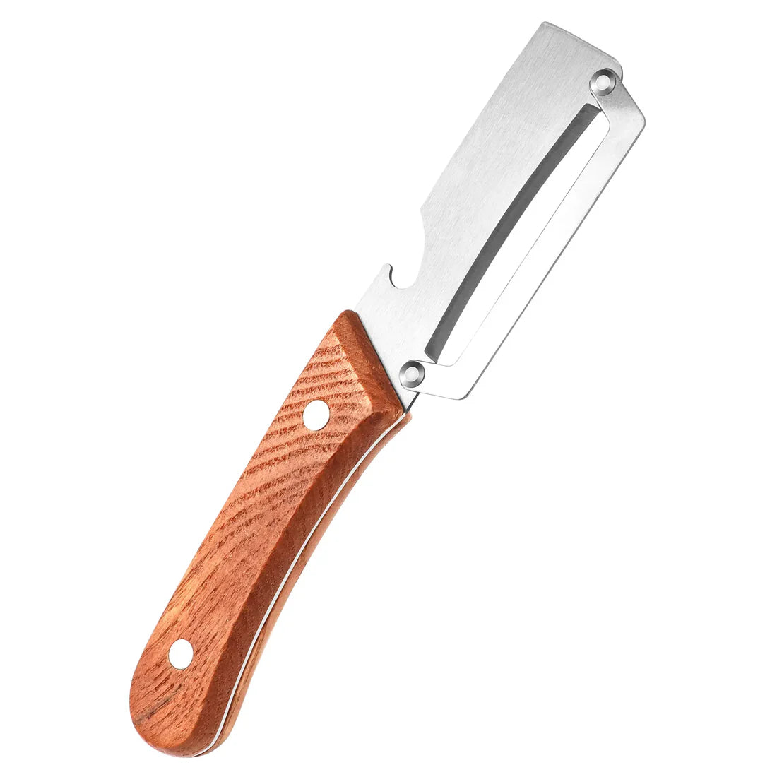 💖𝙎𝙥𝙚𝙘𝙞𝙖𝙡 𝙋𝙧𝙤𝙢𝙤𝙩𝙞𝙤𝙣💖 MCOIKY® 2-in-1 Stainless Steel Vegetable Peeler with Wooden Handle & Bottle Opener
