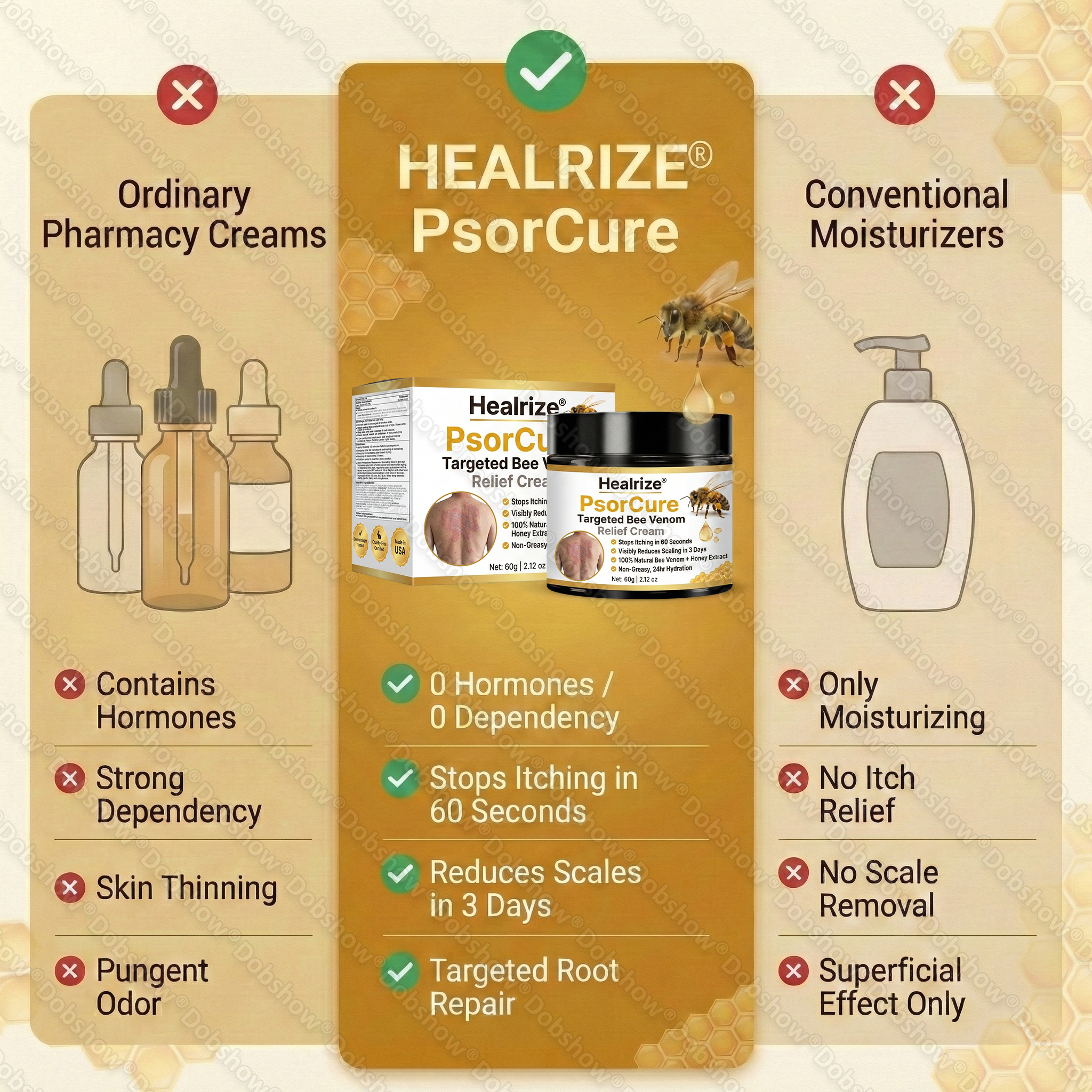 ✨𝙇𝙞𝙢𝙞𝙩𝙚𝙙-𝙏𝙞𝙢𝙚 𝙊𝙛𝙛𝙚𝙧 | Healrize® PsorCure Targeted Bee Venom Relief Cream