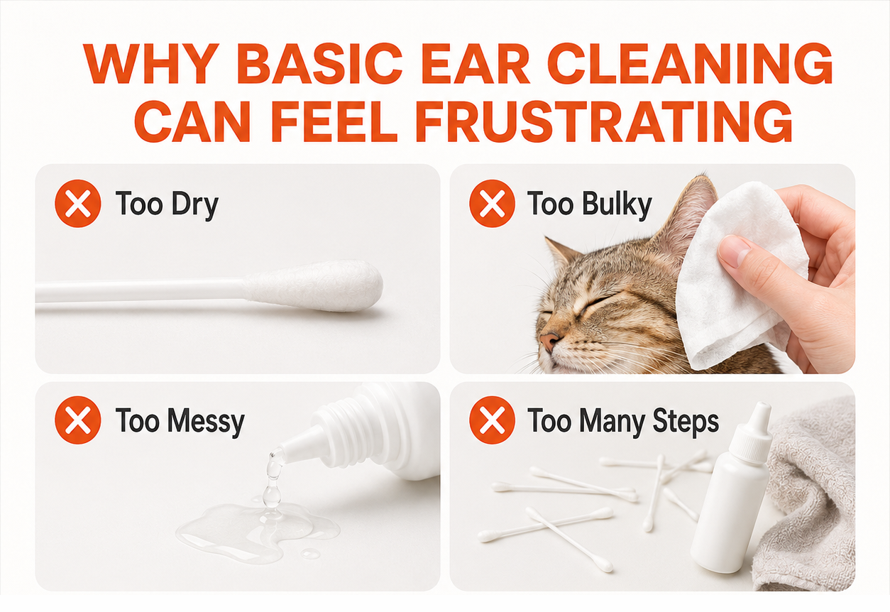 Pawfirst Pet Ear Cleaning Cotton Swabs – Earwax & Odor Remover for Cats & Dogs, Individually Wrapped, Break-to-Release Liquid, Dry/Wet Dual-Use, 100 Pack with Aloe, Witch Hazel & Chamomile Formula #SummerVibes #petlovers
