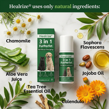 🔥 𝙉𝙚𝙬 𝙔𝙚𝙖𝙧 𝙎𝙖𝙡𝙚 | Healrize® 3 in 1 FurPerfect Pet Skin & Coat Spray