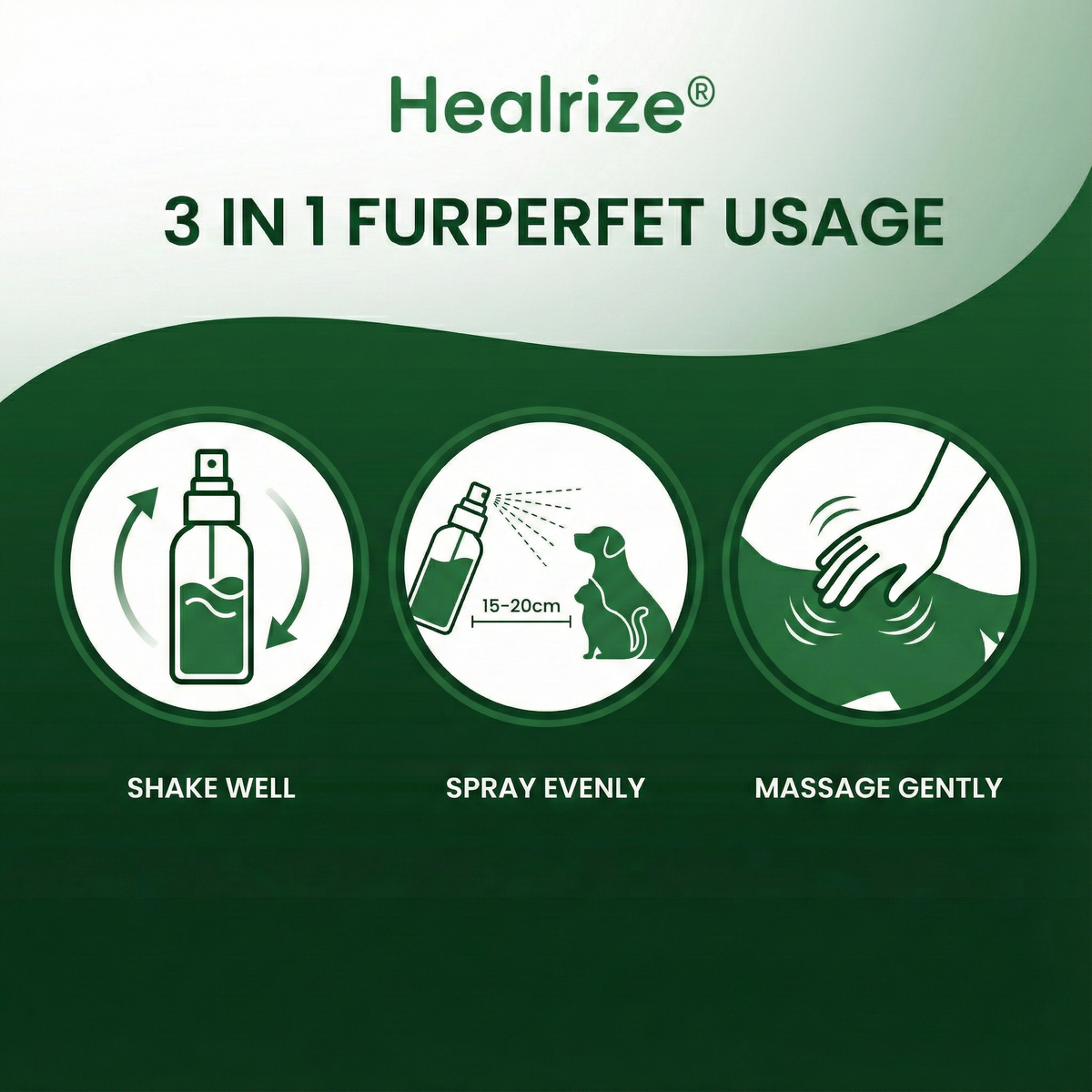 Healrize® 3 in 1 FurPerfect Pet Skin & Coat Spray