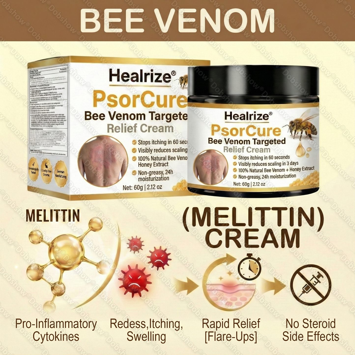 ✨𝙇𝙞𝙢𝙞𝙩𝙚𝙙-𝙏𝙞𝙢𝙚 𝙊𝙛𝙛𝙚𝙧 | Healrize® PsorCure Targeted Bee Venom Relief Cream