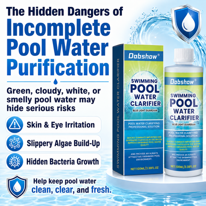 🎉Special limited-time discount🎉Dobshow®  Swimming Pool Water Clarifier-Ultra-concentrated and odor-free: 24-hour rapid algae rescue for long-lasting clarity and crystal-clear water