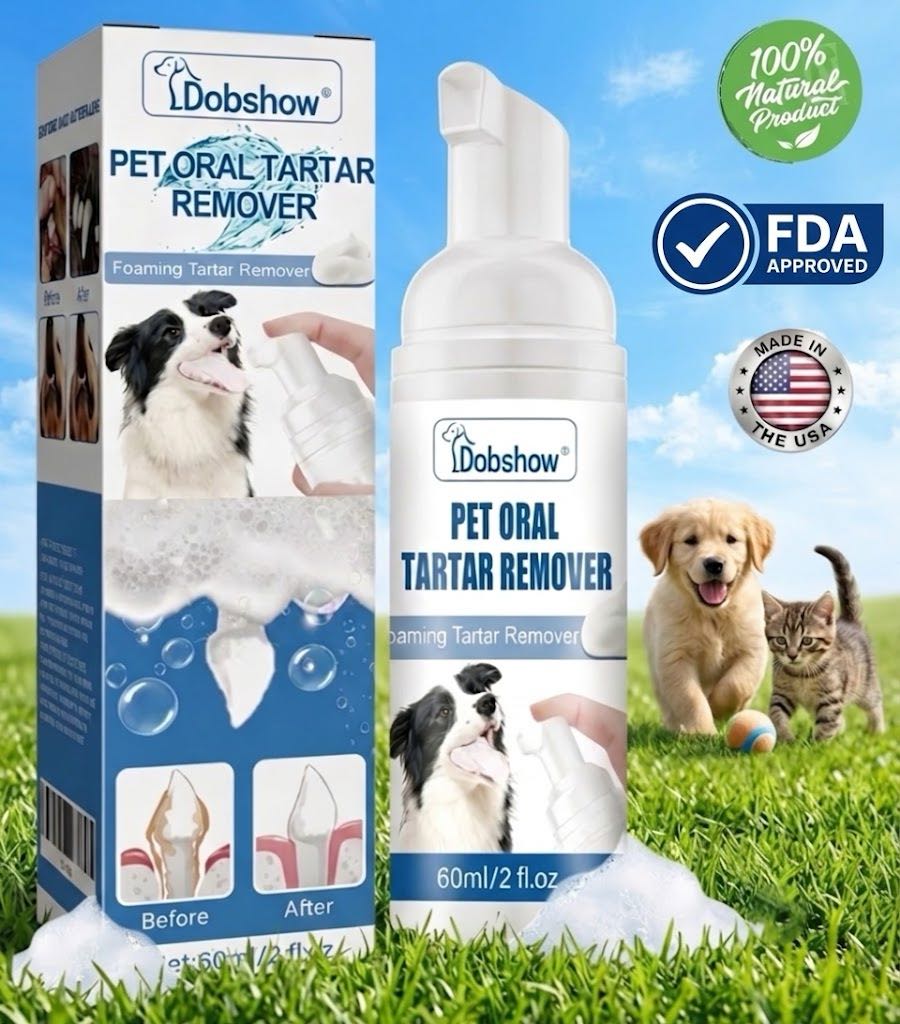 ✅End Pet Oral Problems⚡️Dobshow® 3-in-1 Pet Dental Care Spray- Keep Dog Breath Fresh and Teeth Clean, Supports Gum Health🐶🐱