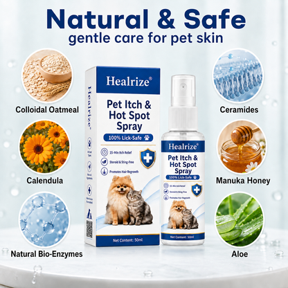 🔥Healrize® Pet Itch & Hot Spot Spray - 100% Lick-Safe