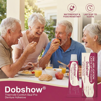 ✨𝙇𝙞𝙢𝙞𝙩𝙚𝙙-𝙏𝙞𝙢𝙚 𝙊𝙛𝙛𝙚𝙧 | Dobshow® ThermoFit Comfort Seal Pro Denture Adhesive🔥 FDA Certified (Clinically Proven 4-Day Hold for Secure, Comfortable & Zinc-Free Denture Fit 🦷)