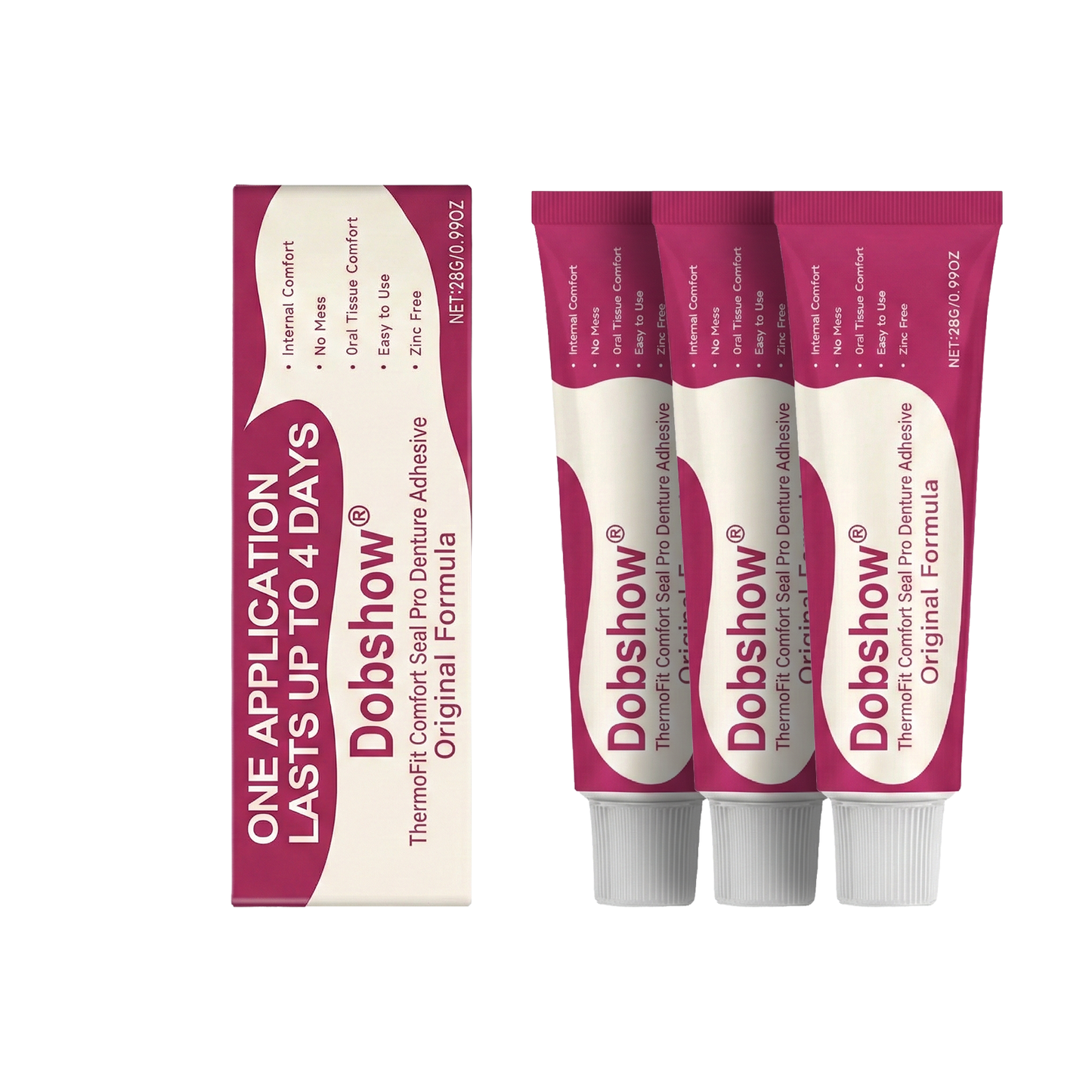 ✨𝙇𝙞𝙢𝙞𝙩𝙚𝙙-𝙏𝙞𝙢𝙚 𝙊𝙛𝙛𝙚𝙧 | Dobshow® ThermoFit Comfort Seal Pro Denture Adhesive🔥 FDA Certified (Clinically Proven 4-Day Hold for Secure, Comfortable & Zinc-Free Denture Fit 🦷)