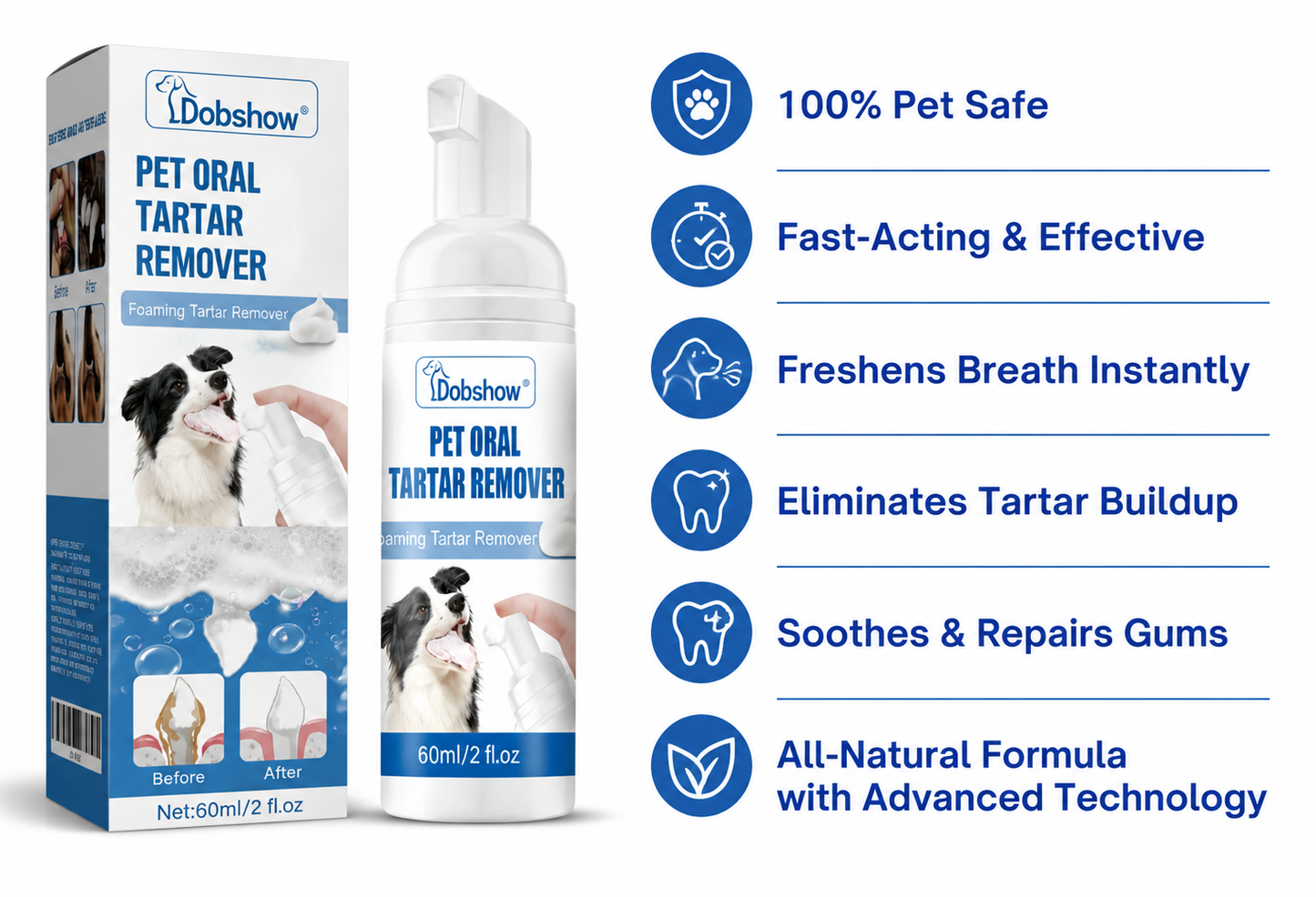 ✅End Pet Oral Problems⚡️Dobshow® 3-in-1 Pet Oral Care Spray-For Dogs & Cats of All Sizes🐶🐱
