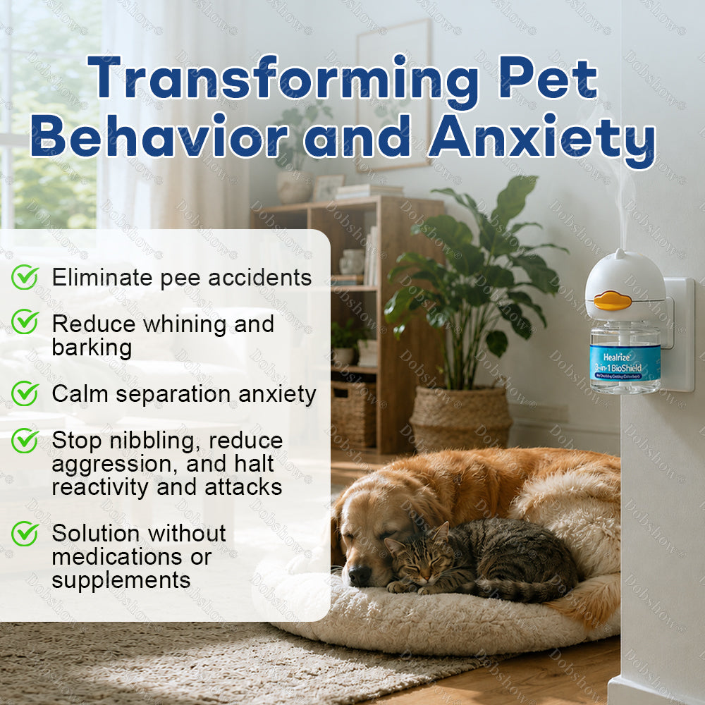 Healrize®3-in-1 BioShield 60-Day Dog Calming Diffuser Kit | 1 Diffuser + 2 Refills