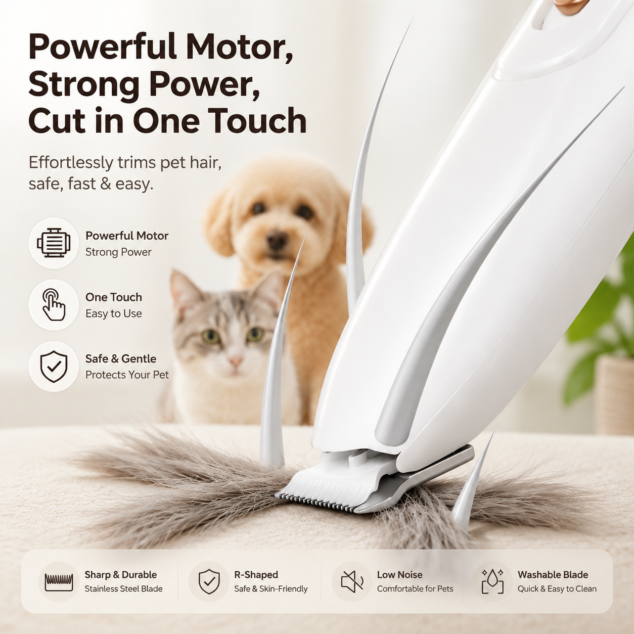 🐾 MCOIKY® QuietTrim Pet Grooming Clipper