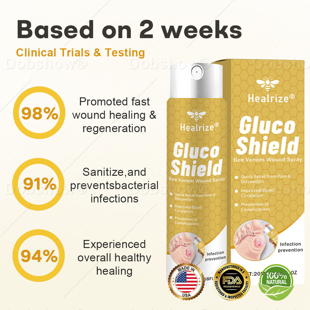 🔥#1 Best-Selling Wound Care Spray🔥Healrize® GlucoShield Bee Venom Wound Spray– Advanced Clinical Support for Diabetic Skin & Slow-Healing Wounds