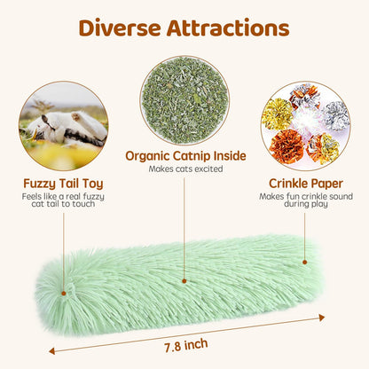 Catnip Crinkle Kicker Toy Pillow