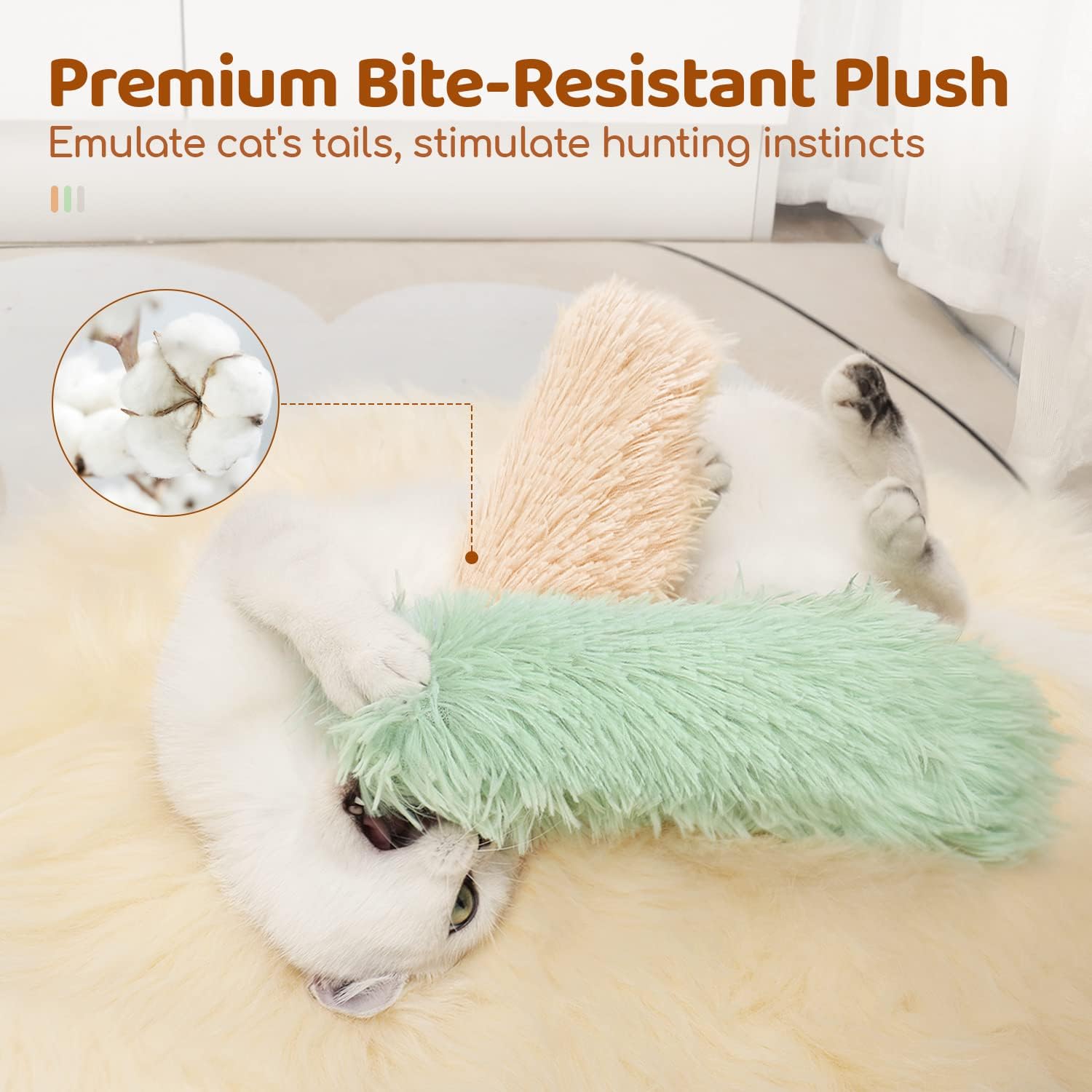 Catnip Crinkle Kicker Toy Pillow
