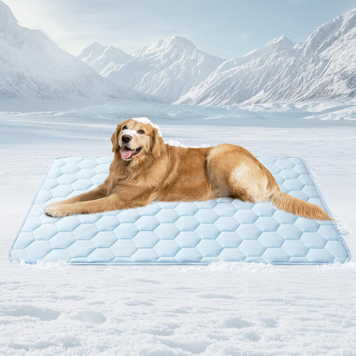 Cooling Mat for Dogs, 41" x 28"(Q-Max>0.53), Washable Dog Cooling Mat, Portable Kennel Cooling Pet Pad for Summer, Non-Slip Summer Crate Pad for Large Dog