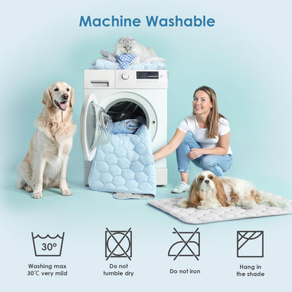 Cooling Mat for Dogs, 41" x 28"(Q-Max>0.53), Washable Dog Cooling Mat, Portable Kennel Cooling Pet Pad for Summer, Non-Slip Summer Crate Pad for Large Dog