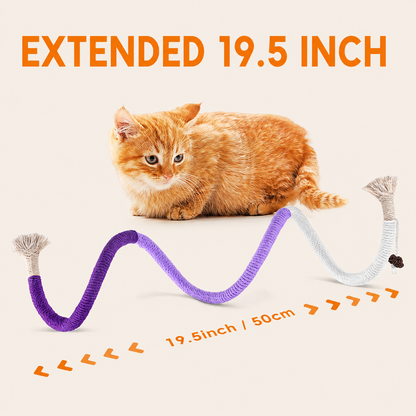 Cat Toys Chew Ropes, Interactive Cat Nip Kicker Toy for Indoor Kittens, Teeth Cleaning Toy for All Breeds, 19.5 Inches (50cm) | for Indoor Kittens, Teeth Cleaning Toy for All Breeds, 19.5 Inches (50cm)
