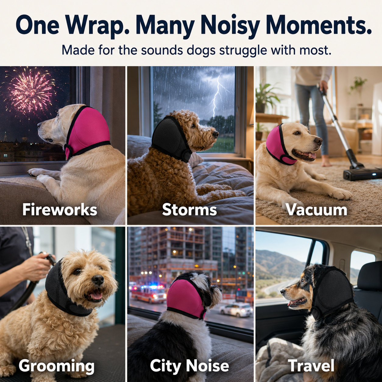 Waterproof Calming Dog Hoodie - Noise Cancelling Ear Protection for Pets