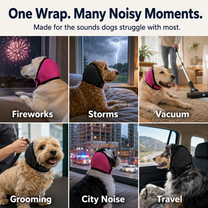 Waterproof Calming Dog Hoodie - Noise Cancelling Ear Protection for Pets