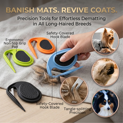 RSZZB® Pain-Free Pet Dematting Comb | The Ultimate Tangle & Mat Remover