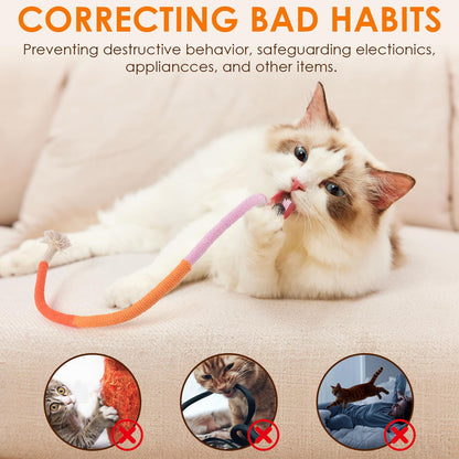Cat Toys Chew Ropes, Interactive Cat Nip Kicker Toy for Indoor Kittens, Teeth Cleaning Toy for All Breeds, 19.5 Inches (50cm) | for Indoor Kittens, Teeth Cleaning Toy for All Breeds, 19.5 Inches (50cm)