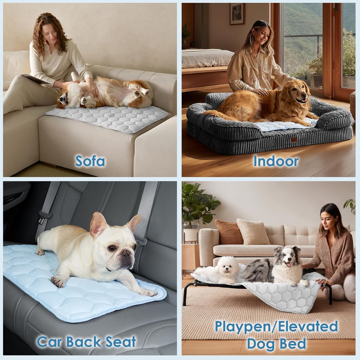 Cooling Mat for Dogs, 41" x 28"(Q-Max>0.53), Washable Dog Cooling Mat, Portable Kennel Cooling Pet Pad for Summer, Non-Slip Summer Crate Pad for Large Dog