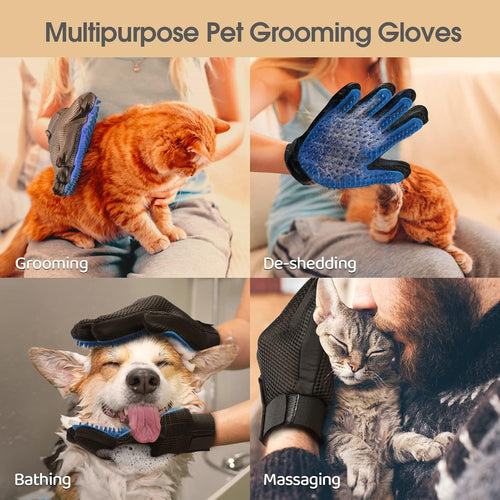 Pet Hair Removal Glove with 255 Silicone Tips for Dogs & Cats