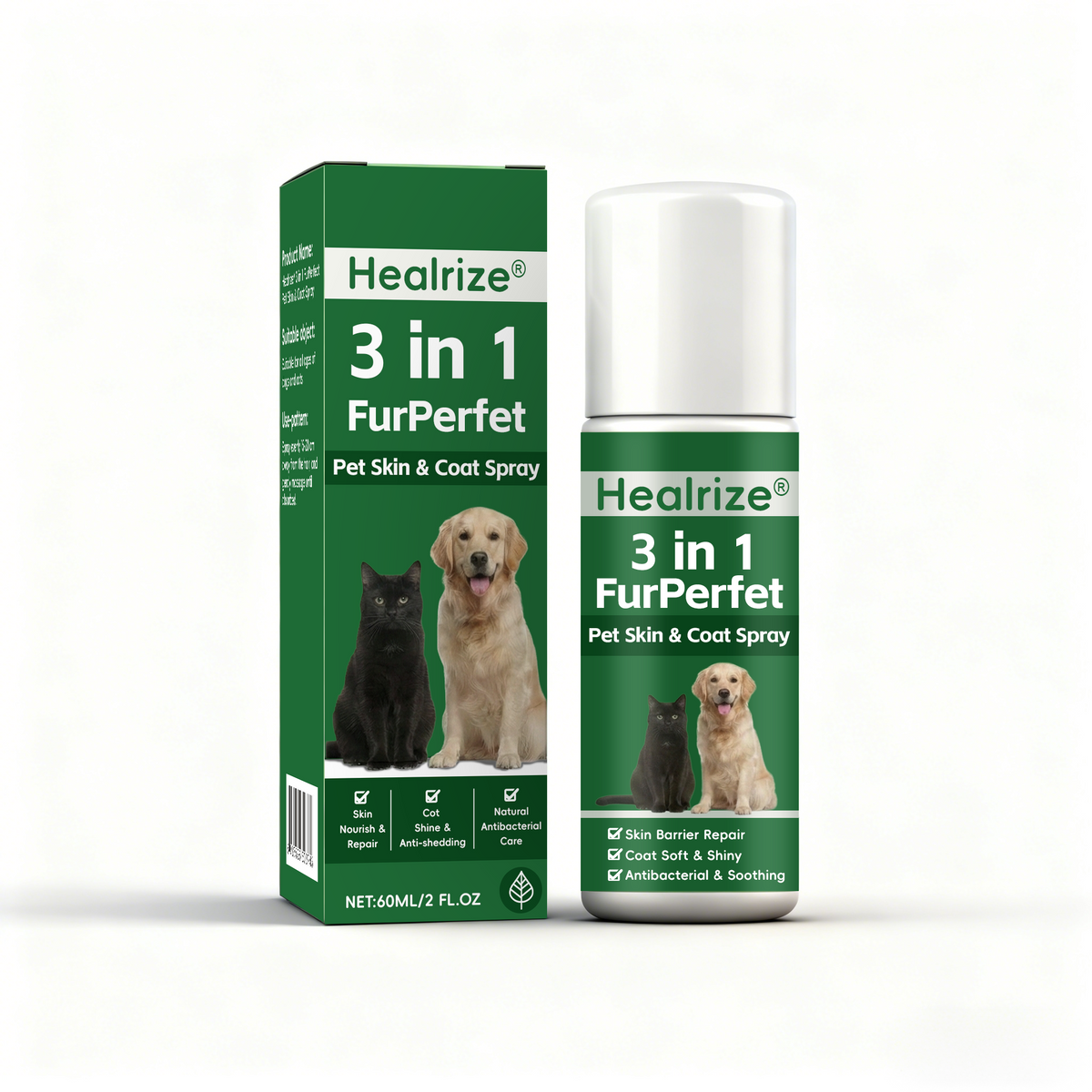 Healrize® 3 in 1 FurPerfect Pet Skin & Coat Spray