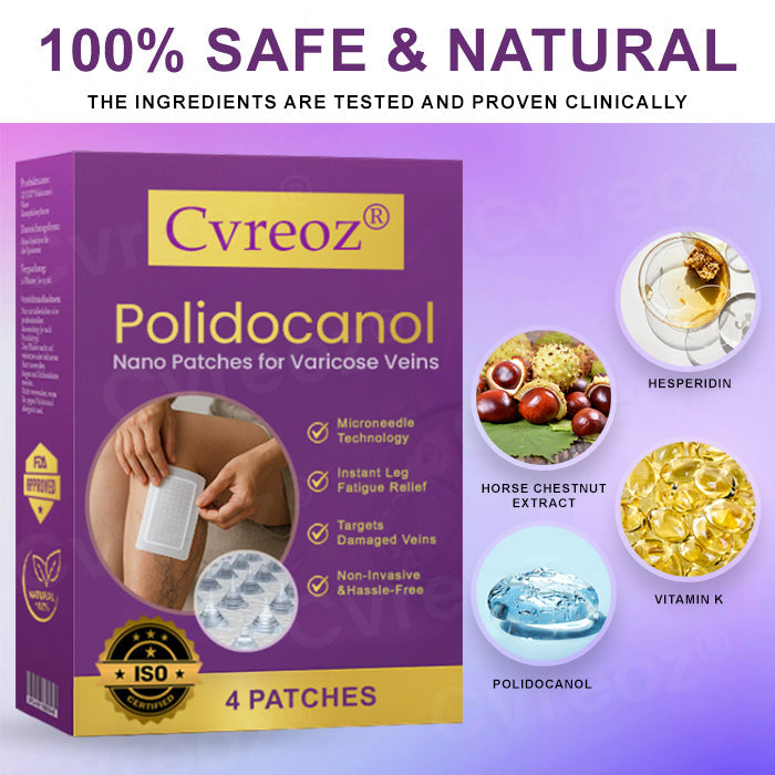 👩🏼‍⚕️Recommended by AHRQ🍀 Cvreoz® Polidocanol Nano Patches for Varicose Veins⭐️Stick It & Forget It