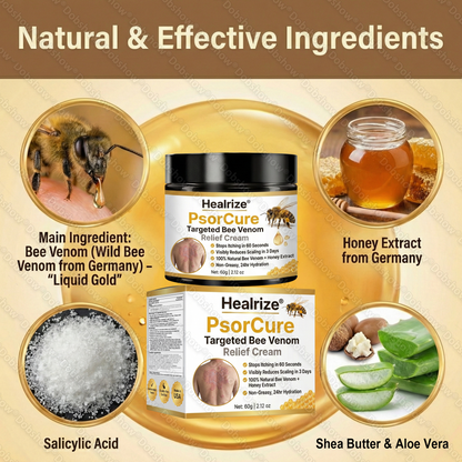 ✨𝙇𝙞𝙢𝙞𝙩𝙚𝙙-𝙏𝙞𝙢𝙚 𝙊𝙛𝙛𝙚𝙧 | Healrize® PsorCure Targeted Bee Venom Relief Cream