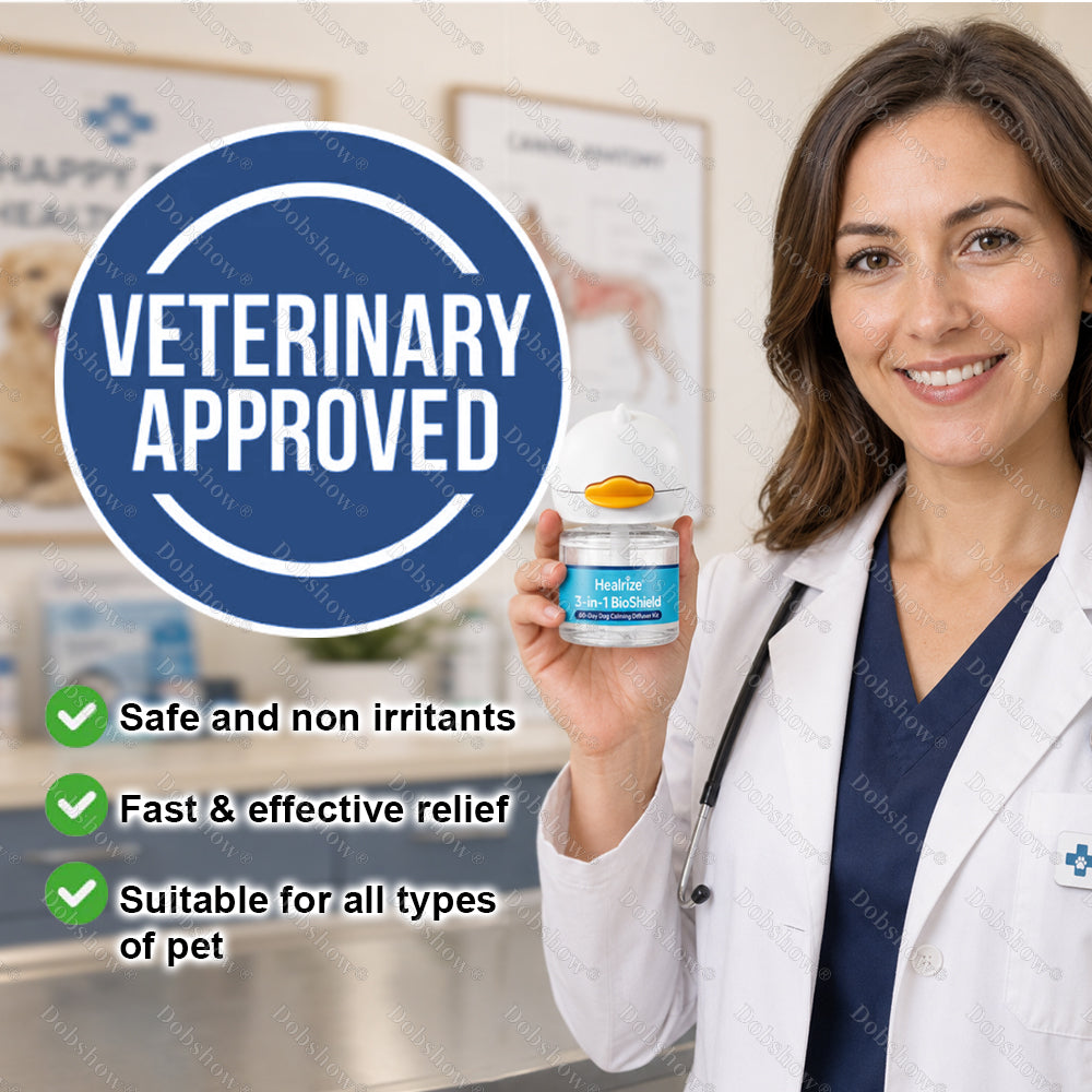 🐕Healrize®3-in-1 BioShield 60-Day Dog Calming Diffuser Kit – Anxiety Relief, Sedation Support, Odor Control & Insect Repelling