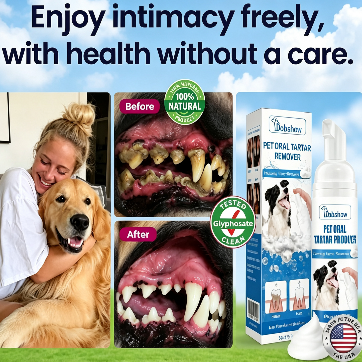 ✅End Pet Oral Problems⚡️Dobshow® 3-in-1 Pet Oral Care Spray-For Dogs & Cats of All Sizes🐶🐱