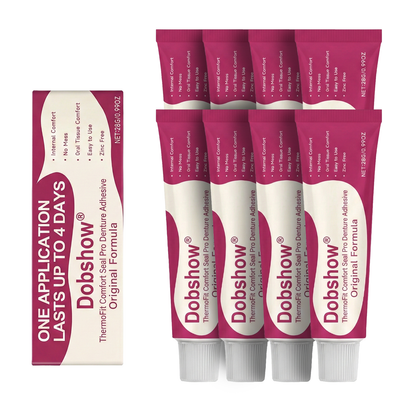✨𝙇𝙞𝙢𝙞𝙩𝙚𝙙-𝙏𝙞𝙢𝙚 𝙊𝙛𝙛𝙚𝙧 | Dobshow® ThermoFit Comfort Seal Pro Denture Adhesive🔥 FDA Certified (Clinically Proven 4-Day Hold for Secure, Comfortable & Zinc-Free Denture Fit 🦷)