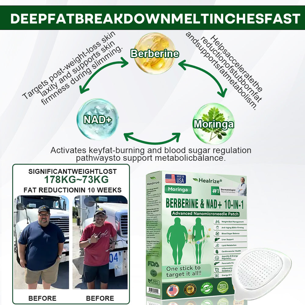 🇺🇸 𝐎𝐟𝐟𝐢𝐜𝐢𝐚𝐥 𝐔𝐒 𝐒𝐭𝐨𝐫𝐞 | 🧑‍⚕️🩺 𝐇𝐞𝐚𝐥𝐫𝐢𝐳𝐞® Moringa · Berberine × NAD+ 𝟏𝟎-𝐢𝐧-𝟏 𝐀𝐝𝐯𝐚𝐧𝐜𝐞𝐝 𝐍𝐚𝐧𝐨 𝐌𝐢𝐜𝐫𝐨𝐧𝐞𝐞𝐝𝐥𝐞 𝐏𝐚𝐭𝐜𝐡 — 𝐎𝐧𝐜𝐞 𝐃𝐚𝐢𝐥𝐲, 𝐕𝐢𝐬𝐢𝐛𝐥𝐞 𝐑𝐞𝐬𝐮𝐥𝐭𝐬 𝐢𝐧 𝟕 𝐃𝐚𝐲𝐬