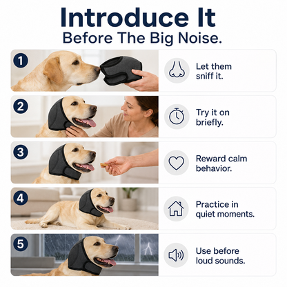 Waterproof Calming Dog Hoodie - Noise Cancelling Ear Protection for Pets