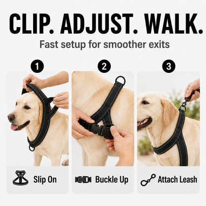 Heavy-Duty Reflective Dog Harness