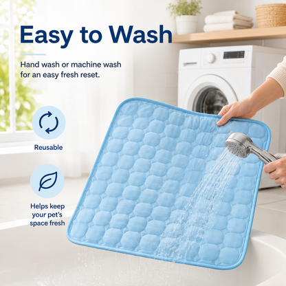 Washable Breathable Pet Cooling Mat for Cats & Dogs – Reusable Summer Comfort Pad