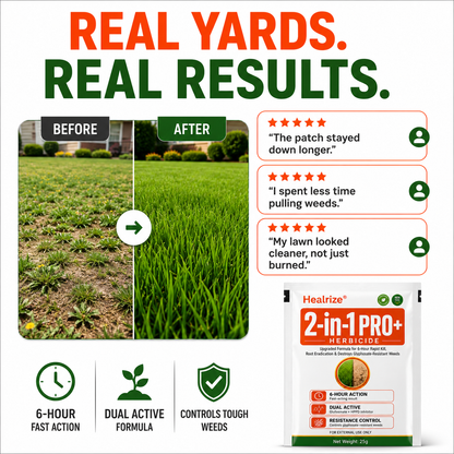 Healrize® Advanced 2-in-1 Pro+ Herbicide | Upgraded Formula for 6-Hour Rapid Kill, Root Eradication & Destroys Glyphosate-Resistant Weeds