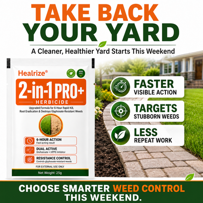 Healrize® Advanced 2-in-1 Pro+ Herbicide | Upgraded Formula for 6-Hour Rapid Kill, Root Eradication & Destroys Glyphosate-Resistant Weeds
