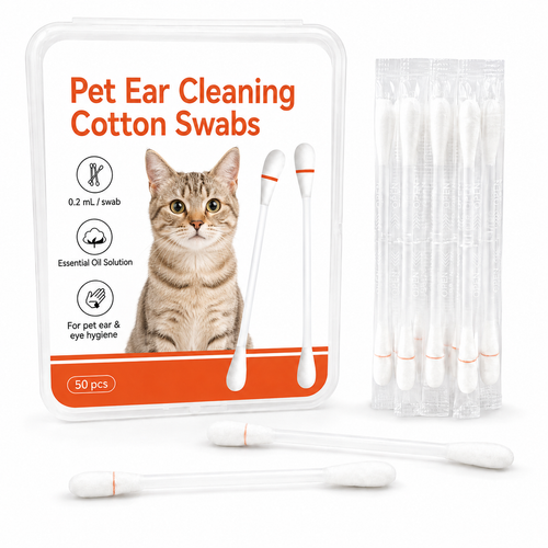 Pawfirst Pet Ear Cleaning Cotton Swabs – Earwax & Odor Remover for Cats & Dogs, Individually Wrapped, Break-to-Release Liquid, Dry/Wet Dual-Use, 100 Pack with Aloe, Witch Hazel & Chamomile Formula #SummerVibes #petlovers