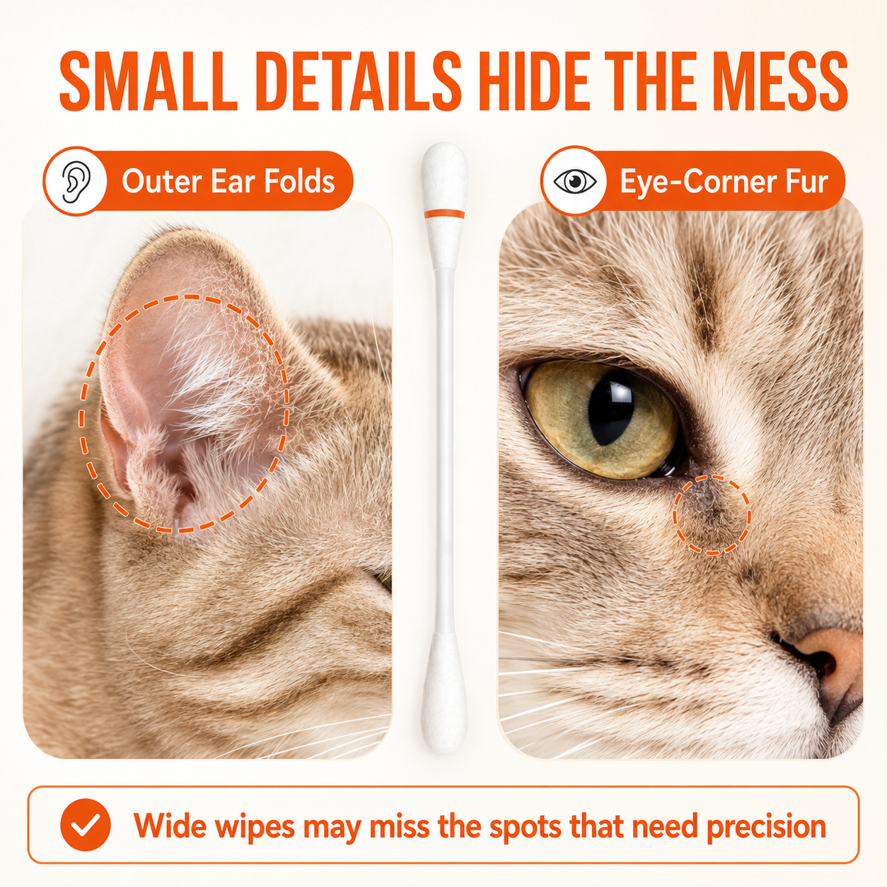 Pawfirst Pet Ear Cleaning Cotton Swabs – Earwax & Odor Remover for Cats & Dogs, Individually Wrapped, Break-to-Release Liquid, Dry/Wet Dual-Use, 100 Pack with Aloe, Witch Hazel & Chamomile Formula #SummerVibes #petlovers