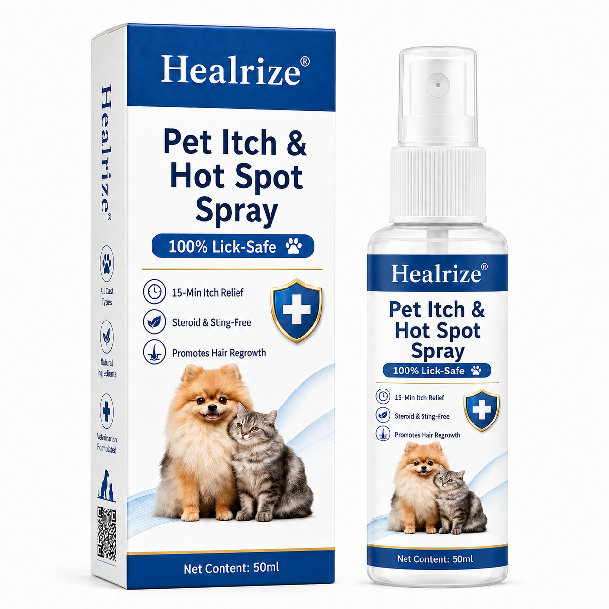 🔥Healrize® Pet Itch & Hot Spot Spray - 100% Lick-Safe