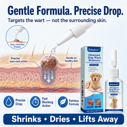 Dobshow®Advanced Dog Wart Remover | Painless & Fast-Acting Drops