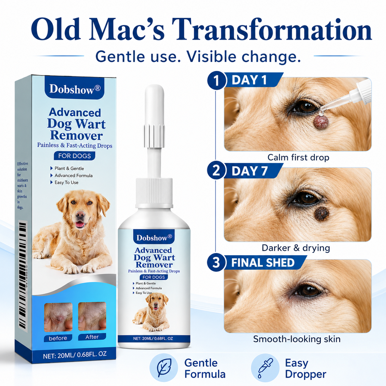 Dobshow®Advanced Dog Wart Remover | Painless & Fast-Acting Drops