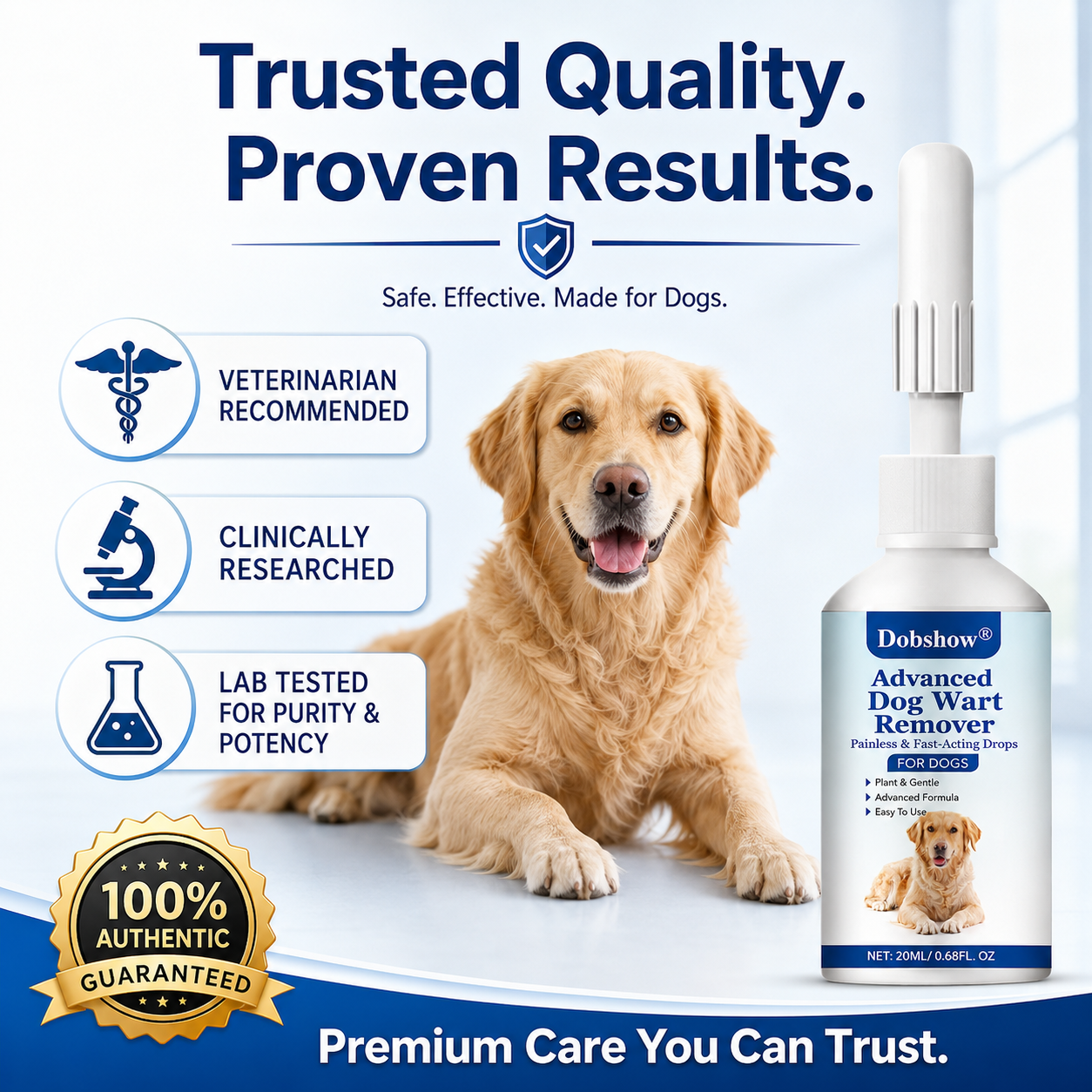 Dobshow®Advanced Dog Wart Remover | Painless & Fast-Acting Drops