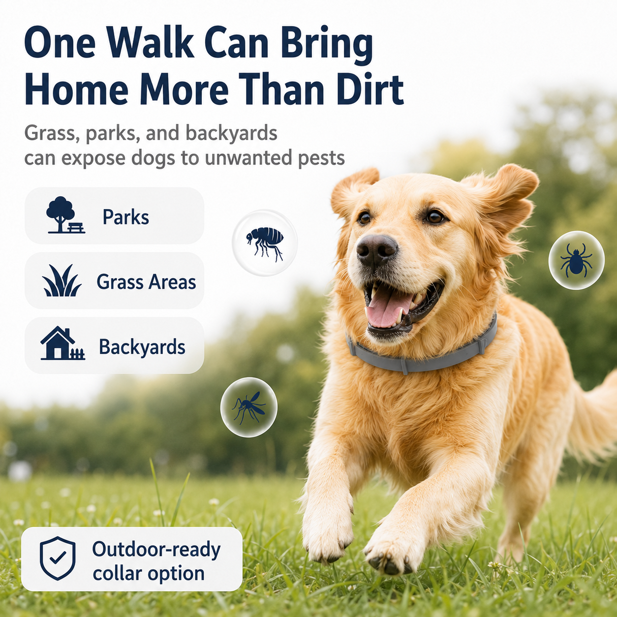 Washable Flea & Tick Collar for Dogs