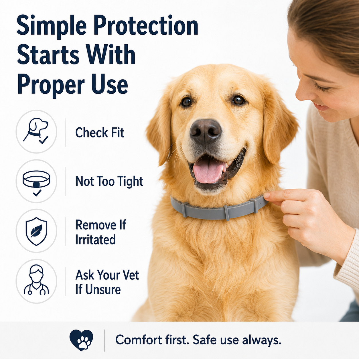 Washable Flea & Tick Collar for Dogs