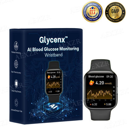Glycenx™ AI Blood Glucose Monitoring Wristband